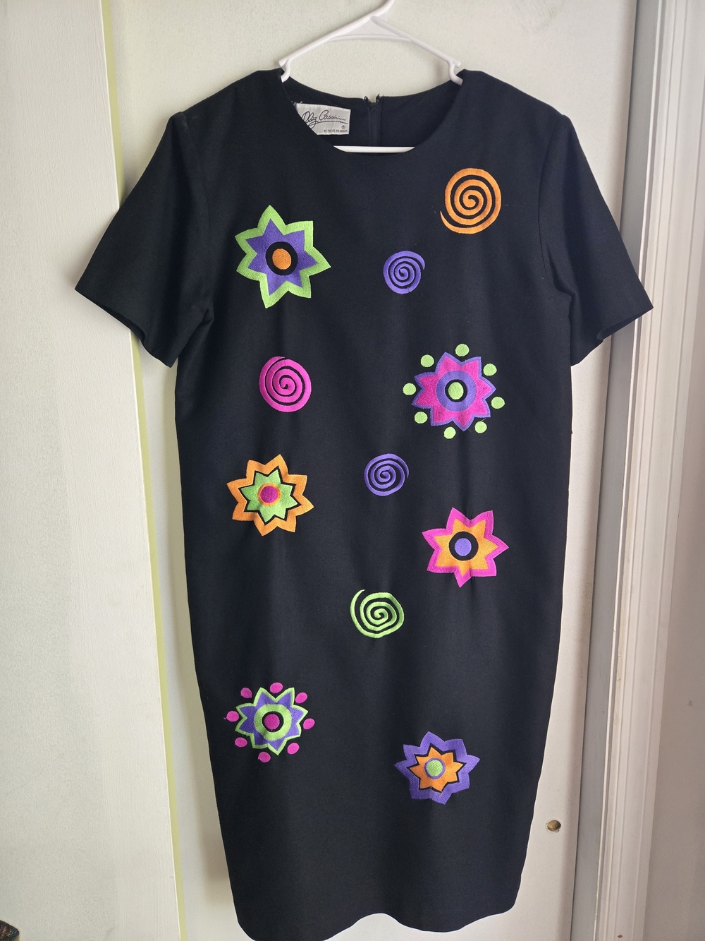 Oleg Cassini Black Silk Dress